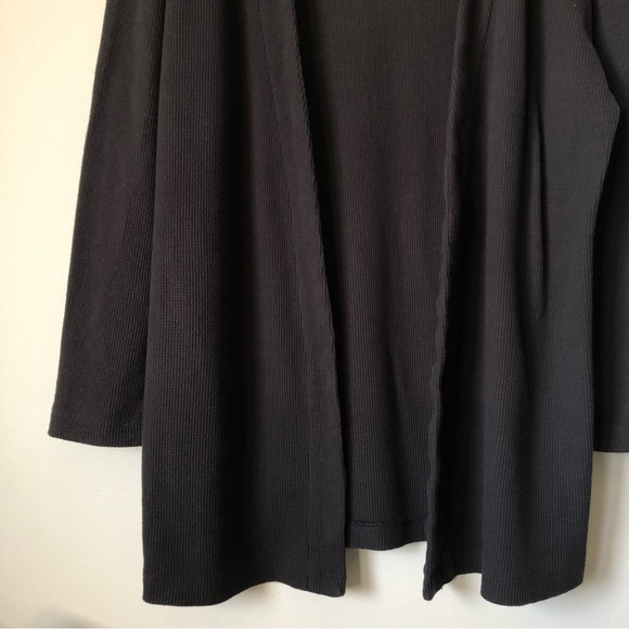 Anthropologie Saturday Sunday dark grey waffle cardigan - size Medium - Picture 3 of 14